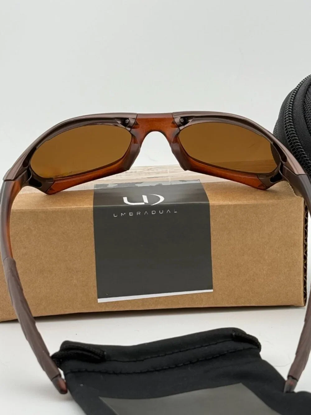 UmbraDual Nova Metal Frame Sunglasses Rootbeer Brown Mirror Polarized Lenses